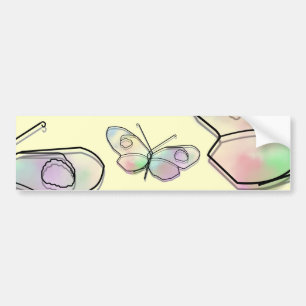 Wire Butterfly Bumper Sticker