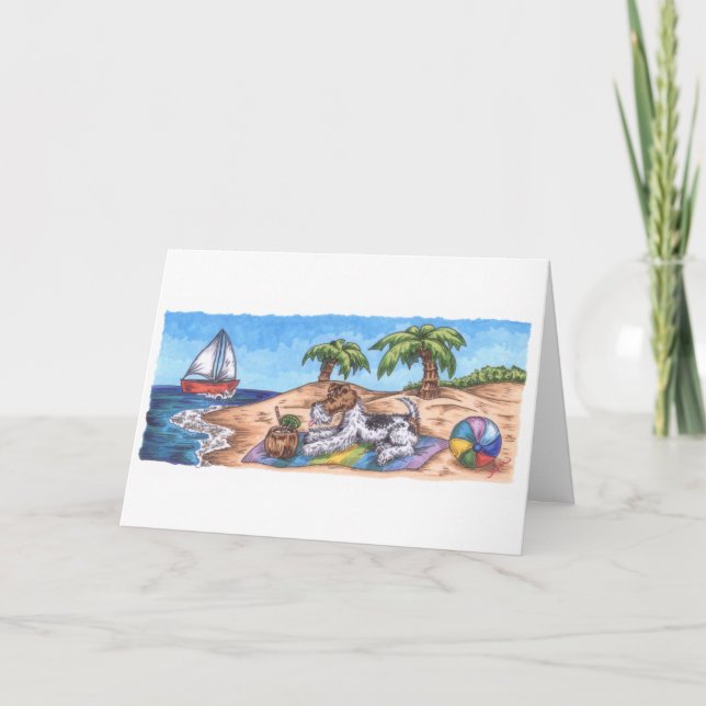 Wire Fox Endless Summer Card with white envelope (Front)