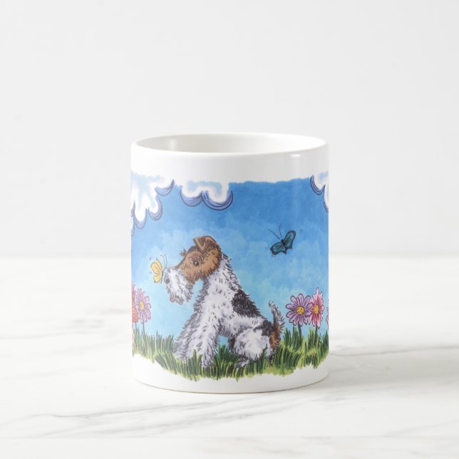 Wire Fox Spring 11oz White Mug (Center)