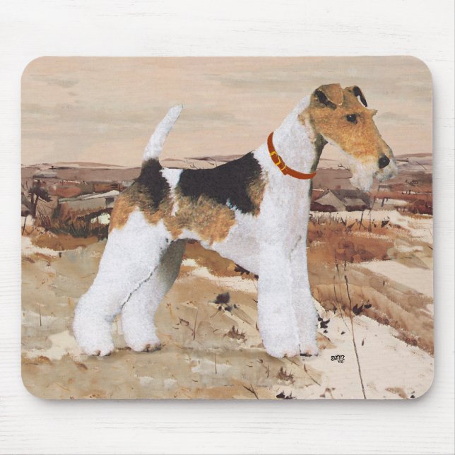 Wire Fox Terrier Autumn Mouse Mat (Front)