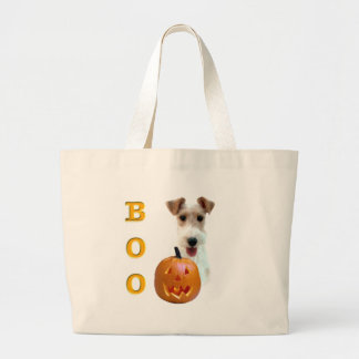 Wire Fox Terrier Boo Large Tote Bag