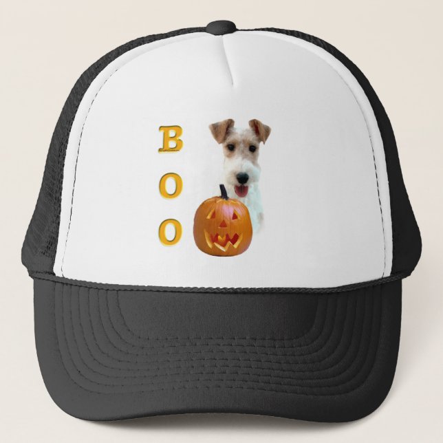 Wire Fox Terrier Boo Trucker Hat (Front)