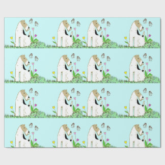 Wire Fox Terrier & Butterfly Wrapping Paper