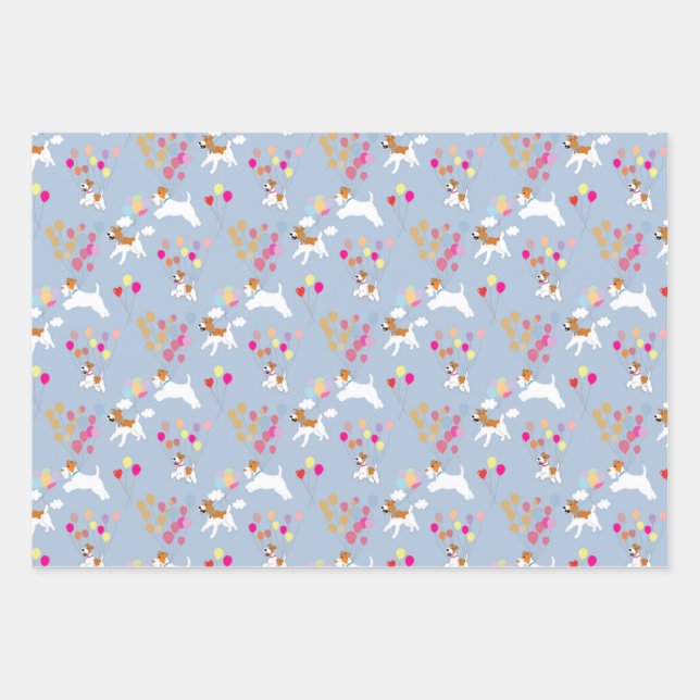 Wire Fox Terrier celebration Wrapping Papers Paper Sheet (Front)
