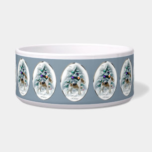 Wire Fox Terrier Christmas Dog Bowl
