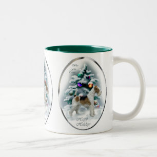 Wire Fox Terrier Christmas Gifts Two-Tone Coffee Mug