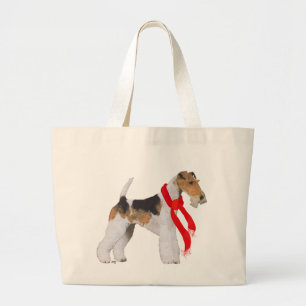 Wire Fox Terrier Christmas Large Tote Bag