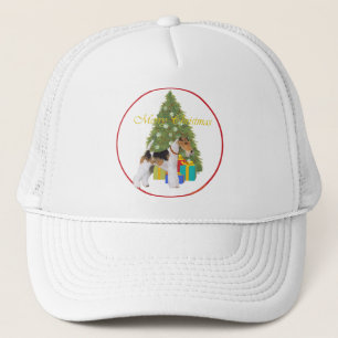 Wire Fox Terrier Christmas Trucker Hat