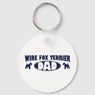 Wire Fox Terrier Dad Key Ring