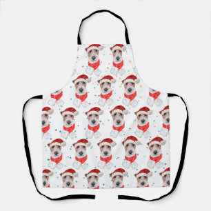Wire Fox Terrier Dog Breed Christmas Stars Apron