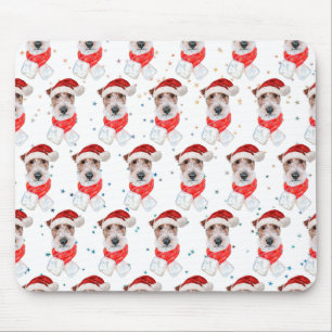 Wire Fox Terrier Dog Breed Christmas Stars Mouse Mat