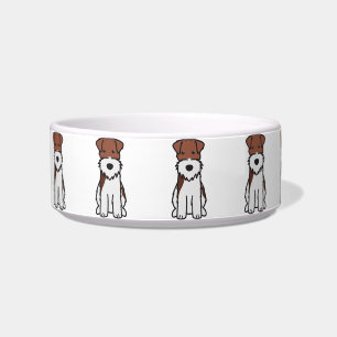 Wire Fox Terrier Dog Cartoon Bowl