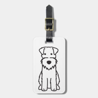 Wire Fox Terrier Dog Cartoon Luggage Tag