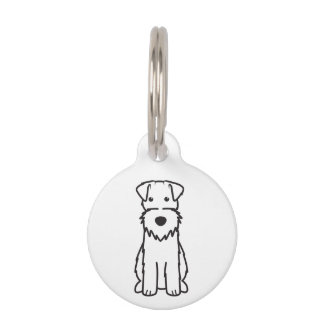 Wire Fox Terrier Dog Cartoon Pet Tag