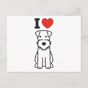 Wire Fox Terrier Dog Cartoon Postcard