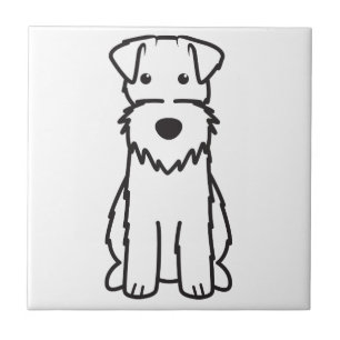 Wire Fox Terrier Dog Cartoon Tile