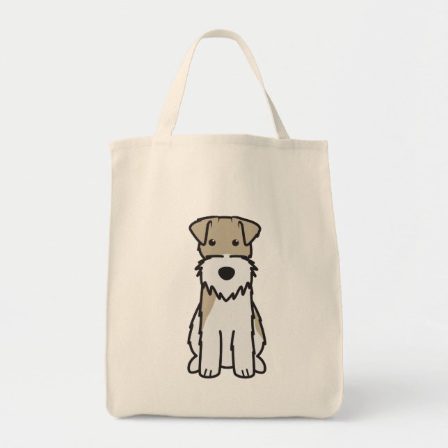 Wire Fox Terrier Dog Cartoon Tote Bag (Front)