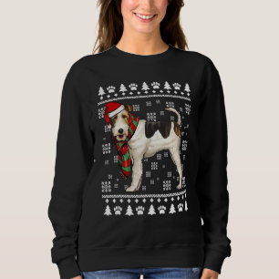 Wire Fox Terrier Dog Santa Hat Xmas Ugly Christmas Sweatshirt