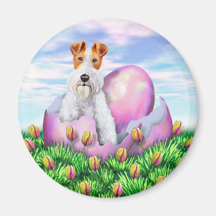 Wire Fox Terrier Easter Magnet