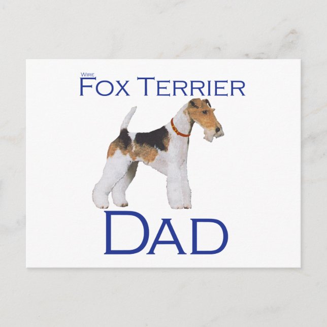 Wire Fox Terrier Father's Day Postcard (Front)