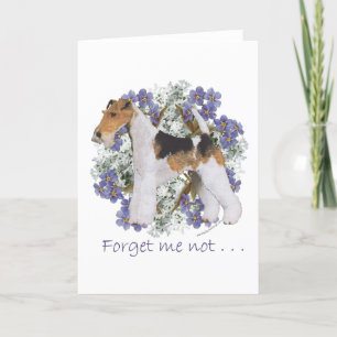 Wire Fox Terrier Forget-Me-Not Card