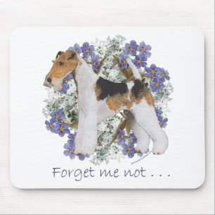 Wire Fox Terrier Forget-Me-Not Mouse Mat