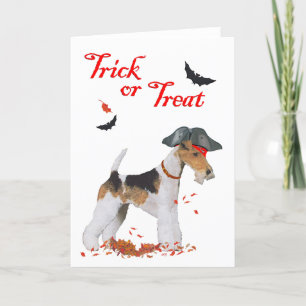 Wire Fox Terrier Halloween Card