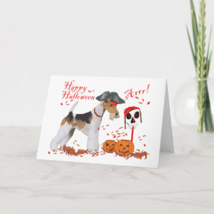 Wire Fox Terrier Halloween Card