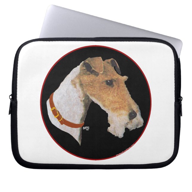 Wire Fox Terrier Head Study Laptop Sleeve (Front)