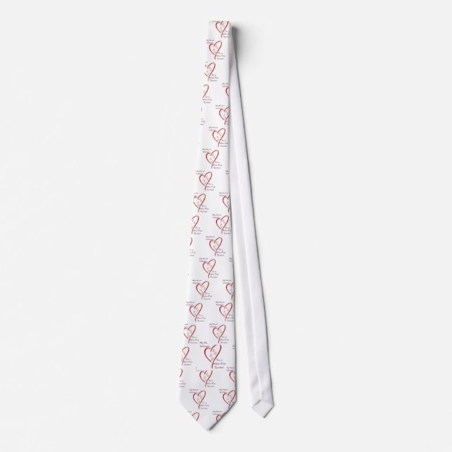 Wire Fox Terrier Heart Belongs Tie (Front)