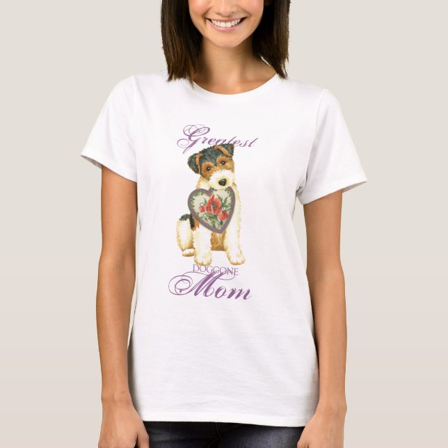 Wire Fox Terrier Heart Mum T-Shirt (Front)