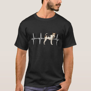Wire Fox Terrier Heartbeat Love My Dog T-Shirt