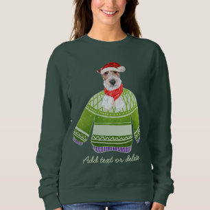 Wire Fox Terrier Holiday Ugly Christmas Dog Mum Sweatshirt