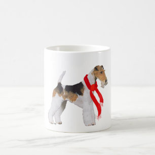 Wire Fox Terrier in a Scarf Coffee Mug