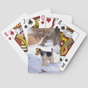 Wire Fox Terrier Let It Snow Christmas Playing Cards