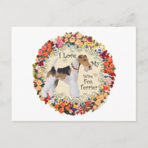 Wire Fox Terrier Love Postcard