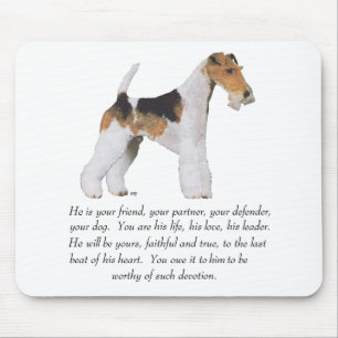 Wire Fox Terrier Memory / Dedication MALE Mouse Mat