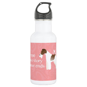 Wire Fox Terrier Minimalist Silhouette Design 532 Ml Water Bottle