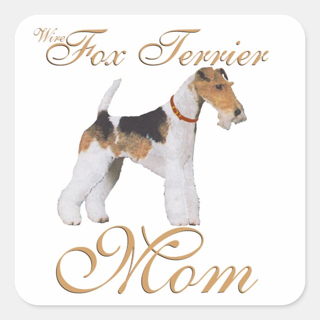Wire Fox Terrier Mother's Day Square Sticker (Front)