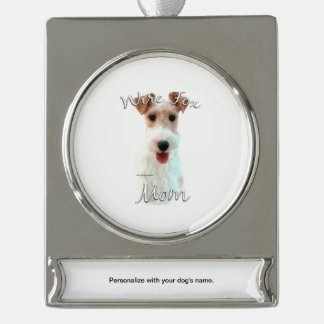 Wire Fox Terrier Mum 2 Silver Plated Banner Ornament