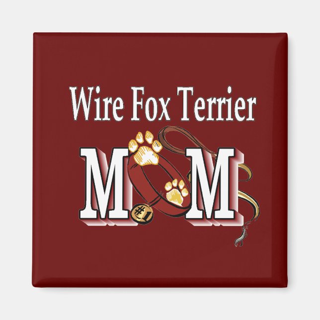 Wire Fox Terrier Mum Gifts Magnet (Front)