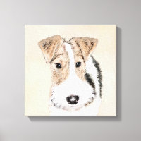 Wire Fox Terrier Painting - Cute Original Dog Art