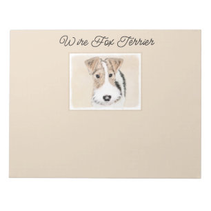 Wire Fox Terrier Painting - Cute Original Dog Art Notepad
