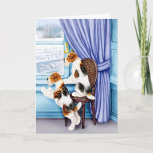 Wire Fox Terrier Parlour Pals Holiday Card