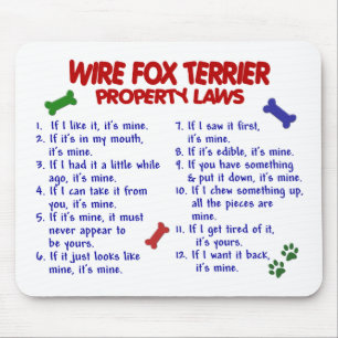 WIRE FOX TERRIER Property Laws 2 Mouse Mat