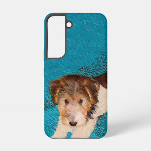 Wire Fox Terrier Puppy Painting - Original Dog Art Samsung Galaxy Case