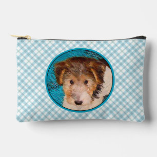 Wire Fox Terrier Puppy Painting tricolor Dog Art Accessory Pouch