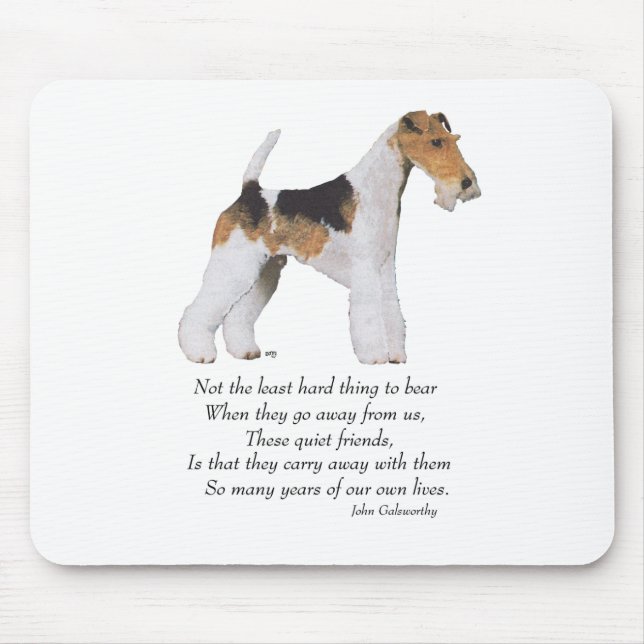 Wire Fox Terrier Rainbow Bridge Mouse Mat (Front)
