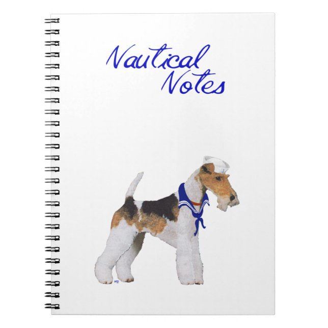 Wire Fox Terrier Sailor Notebook (Front)