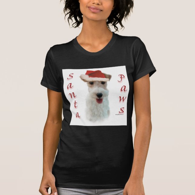 Wire Fox Terrier Santa Paws T-Shirt (Front)